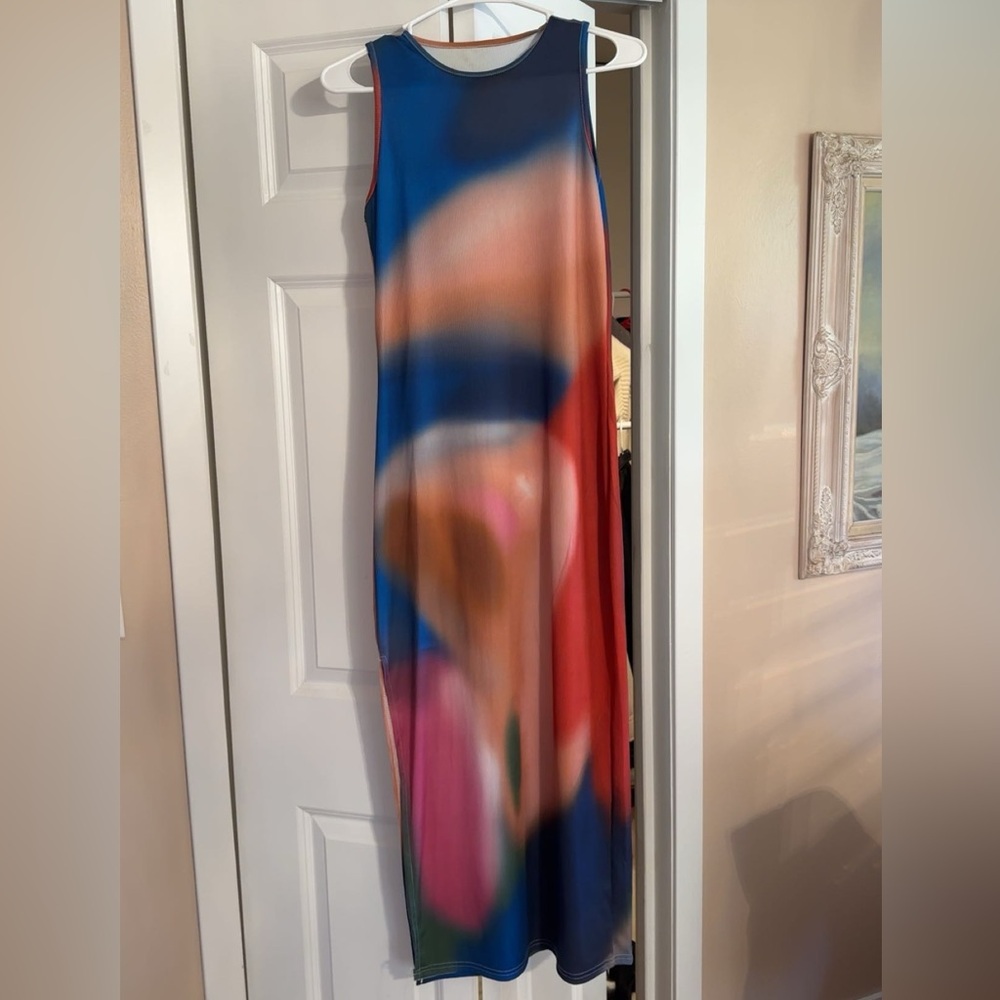 Colorful Abstract Maxi Dress
